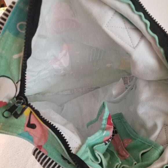 Disney Store Ice Cream Treats Sundae Canvas Tote Bag Green Zips 16" - Picture 6 of 16